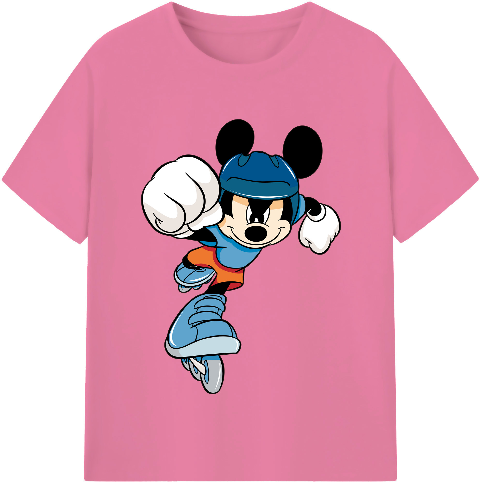 （画像用） ミッキーマウス Mickey Mouse 綿100％半袖Tシャツ（フロントプリント）
